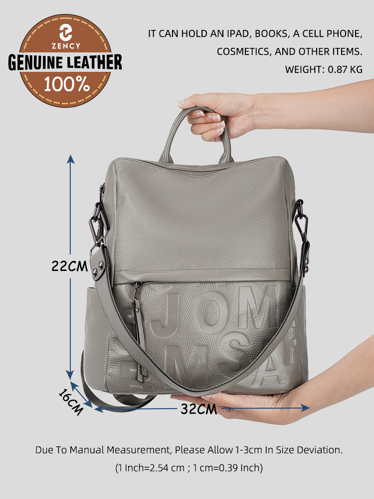 Zency Premium Genuine Leather  - Fashion Backpack Women review and price