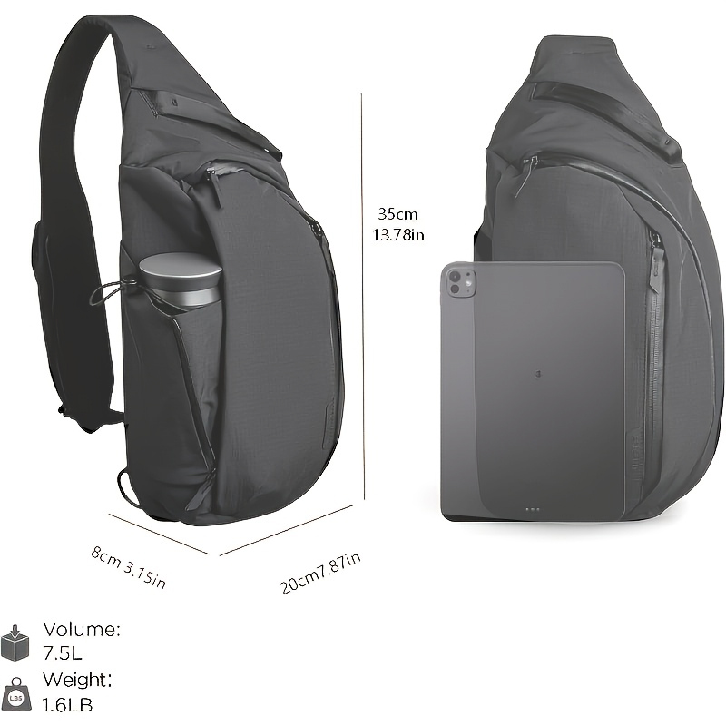 Right Shoulder Chest Bag 7.5L  - Sling Backpack Shoulder review and price